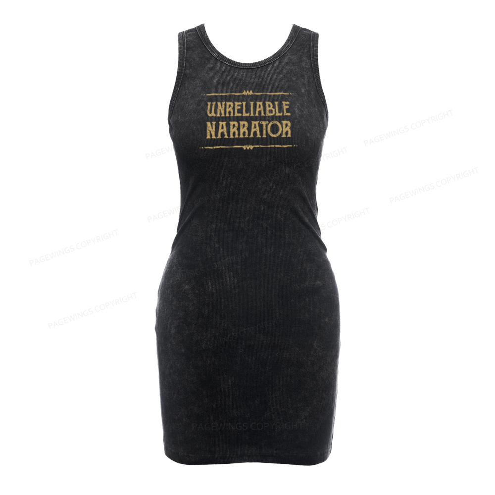 Pagewings Unreliable Narrator Bodycon Tank Dress