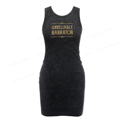 Pagewings Unreliable Narrator Bodycon Tank Dress