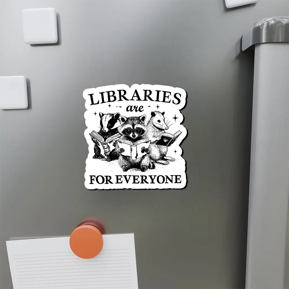 Pagewings Libraries Are For Everyone Fridge Magnet