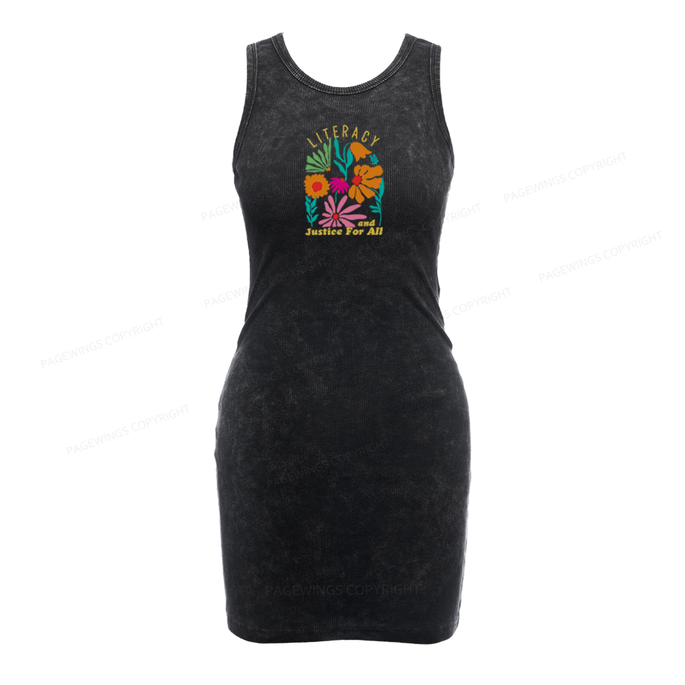 Pagewings Literacy and Justice for All Bodycon Tank Dress