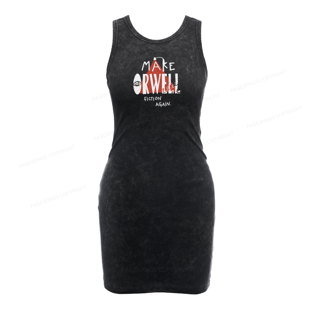 Pagewings Make Orwell Fiction Again Bodycon Tank Dress