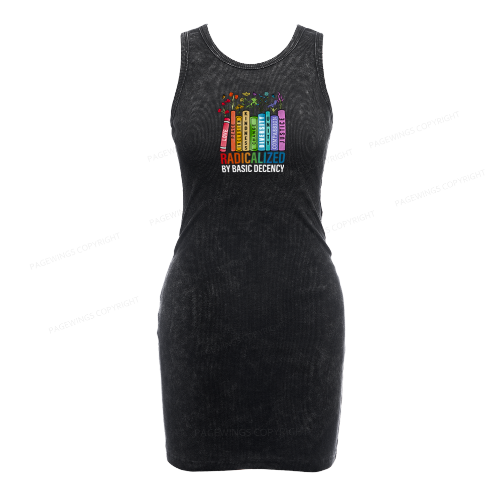 Pagewings Radicalized by Basic Decency Bodycon Tank Dress