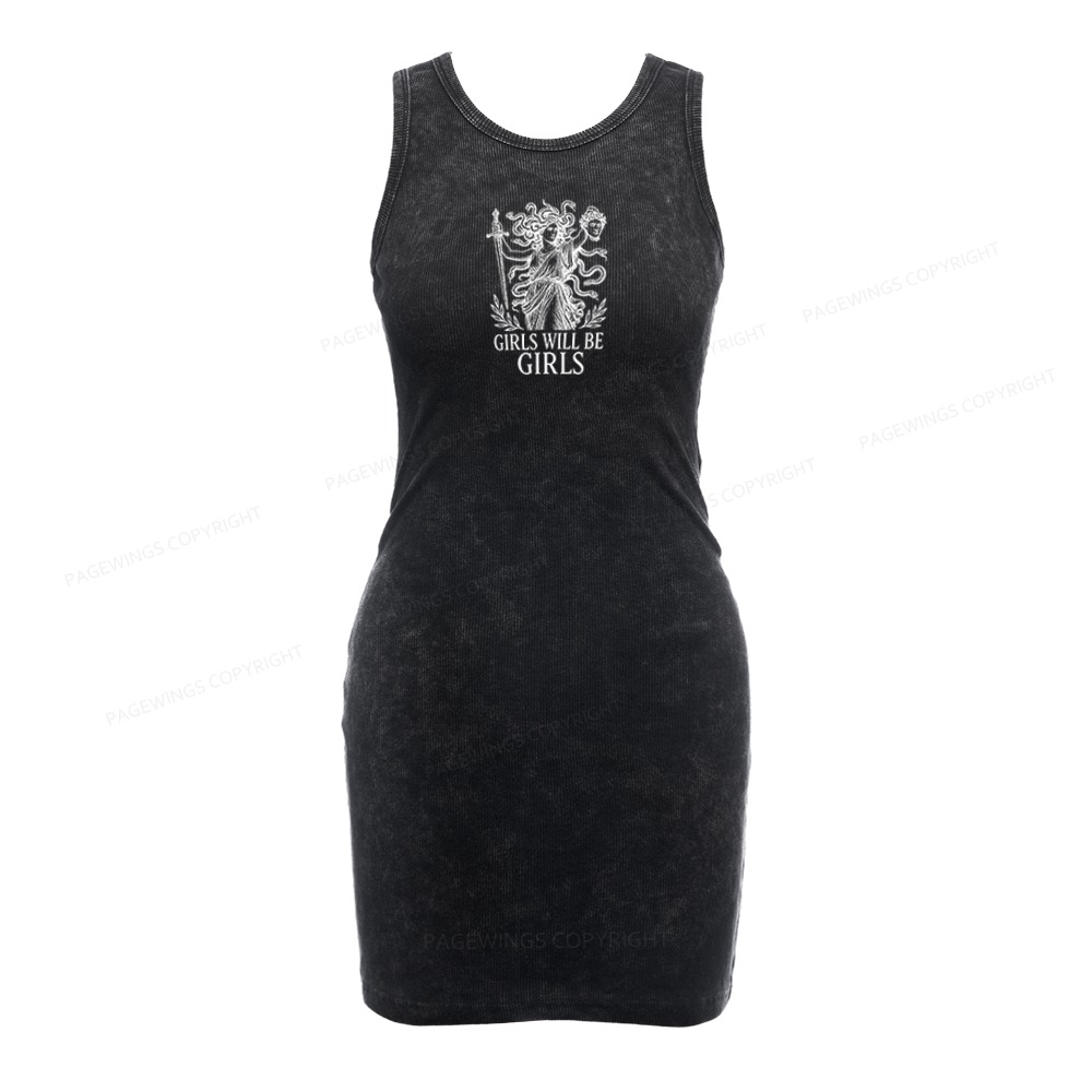Pagewings Girls Will Be Girls Bodycon Tank Dress