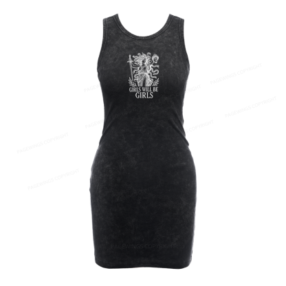 Pagewings Girls Will Be Girls Bodycon Tank Dress