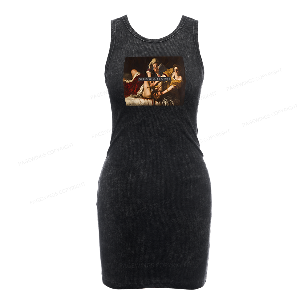 Pagewings Girls Will Be Girls Bodycon Tank Dress