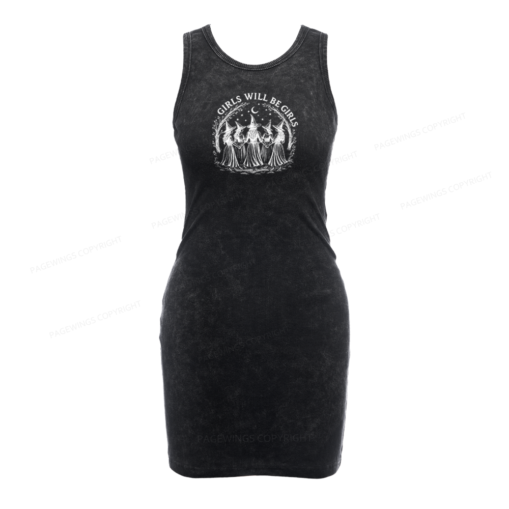 Pagewings Girls Will Be Girls Bodycon Tank Dress