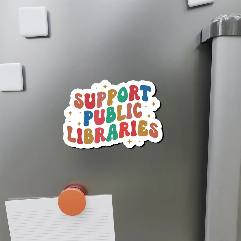 Pagewings Public Library Sweatshirt Fridge Magnet