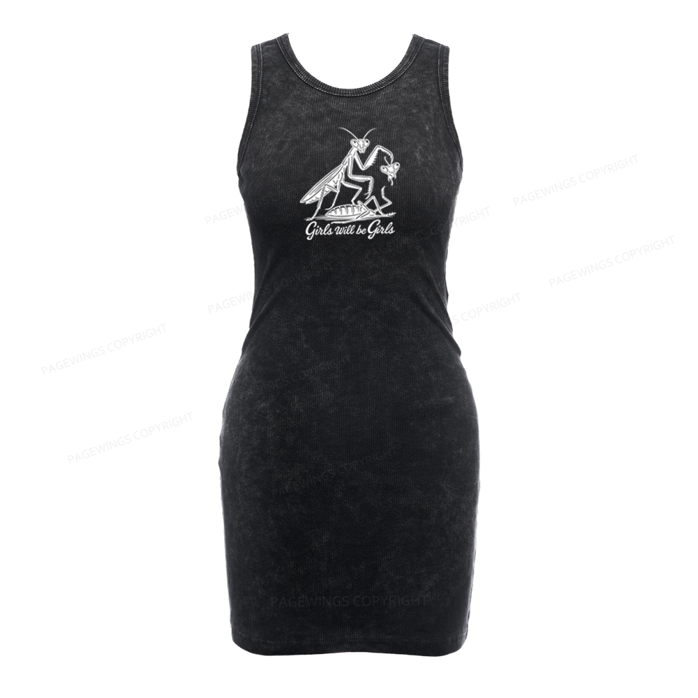 Pagewings Girls Will Be Girls Bodycon Tank Dress