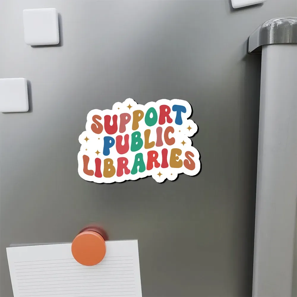 Pagewings Public Library Sweatshirt Fridge Magnet