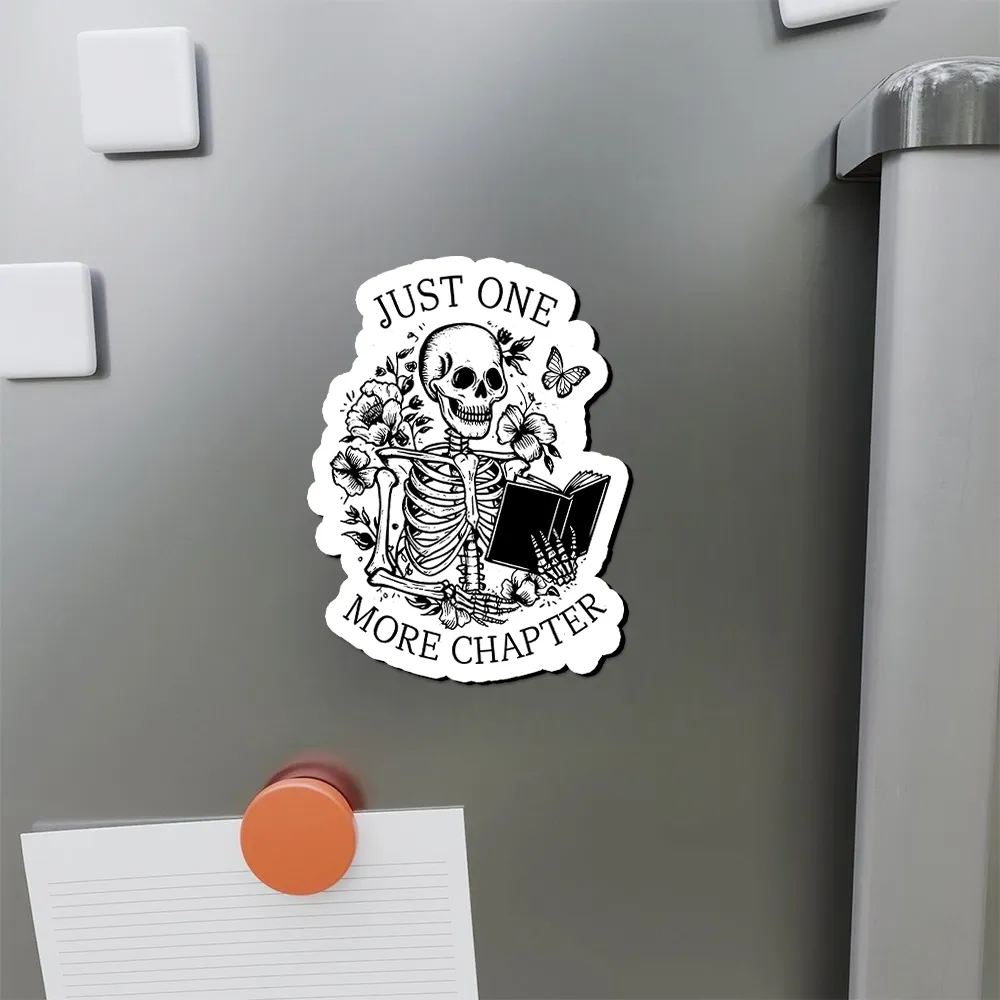Pagewing One More Chapter Skeleton Unisex Tee Fridge Magnet