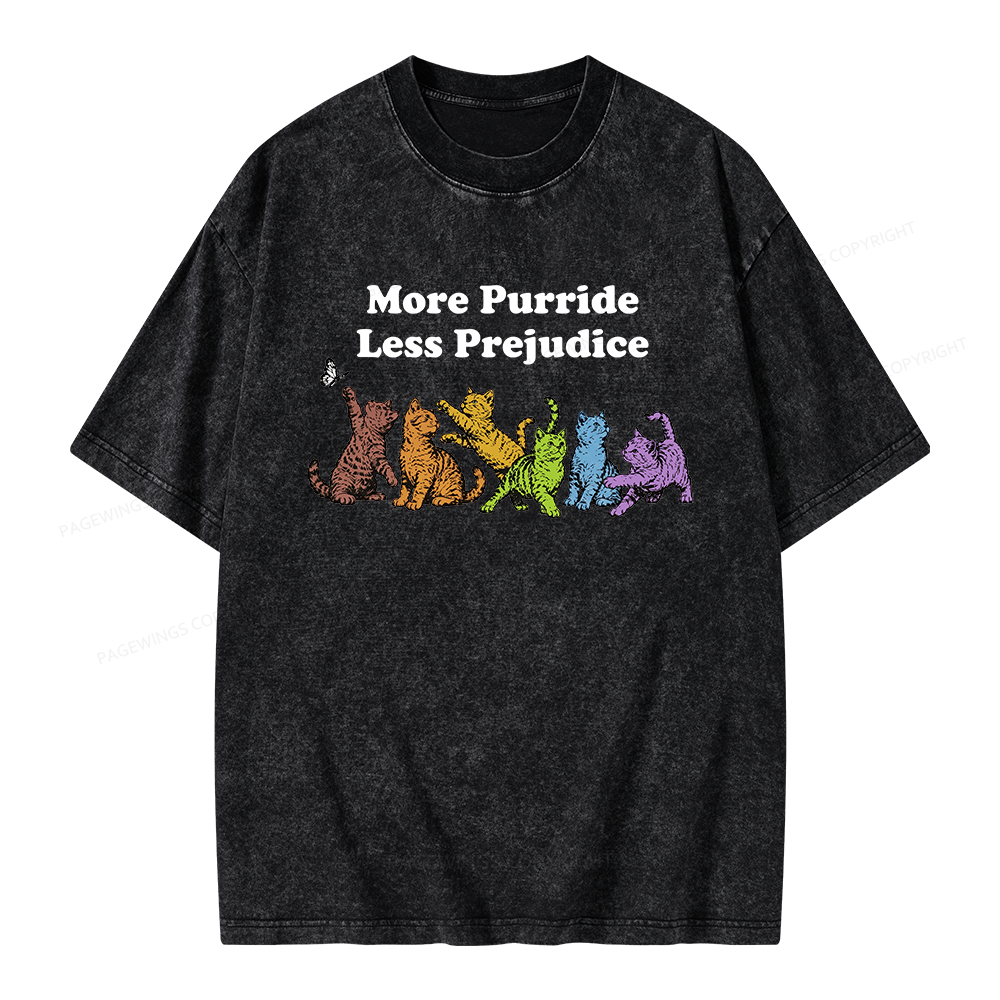 Pagewings More Purride Less Prejudice Unisex Washed T-shirt