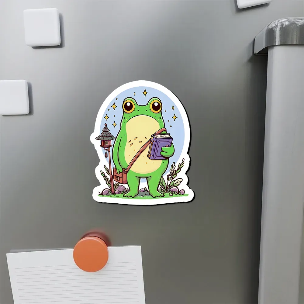 Pagewings Frog Reading Book Fridge Magnet