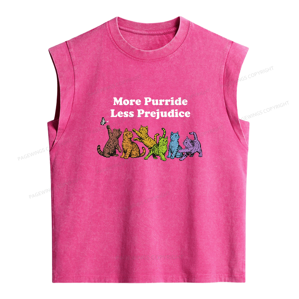 Pagewings More Pride Less Prejudice Women's Washed Tank Top
