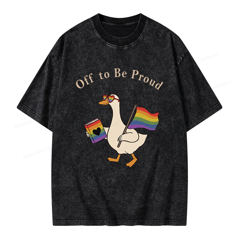 Pagewings Off To Be Pride Unisex Washed T-shirt