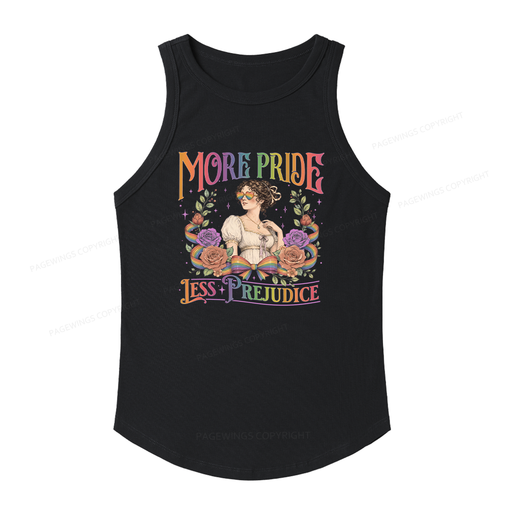 Pagewings More Pride Less Prejudice Women's Fitted Tank Top