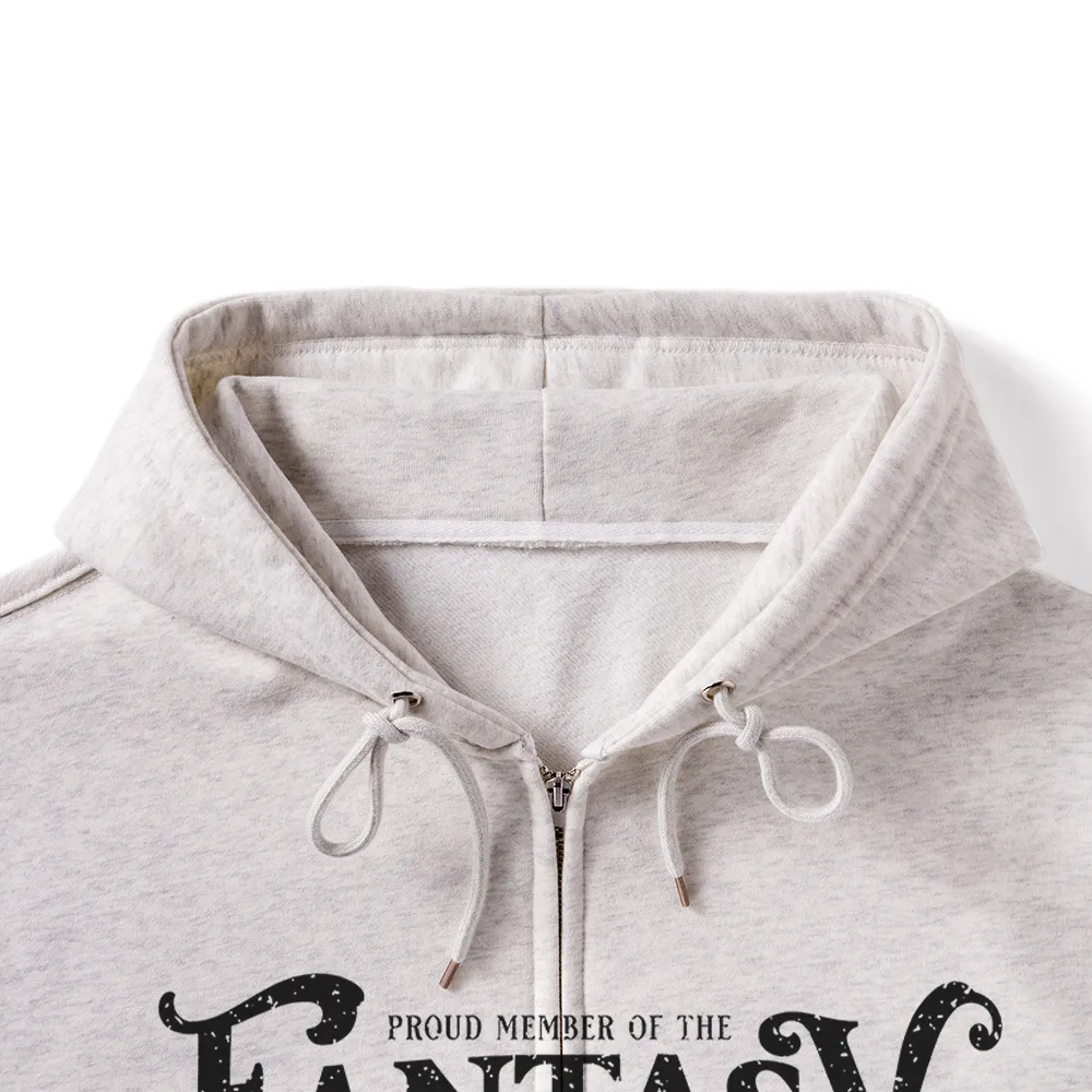 Pagewings Fantasy Readers Society Unisex Fleece Zip Up Hoodie