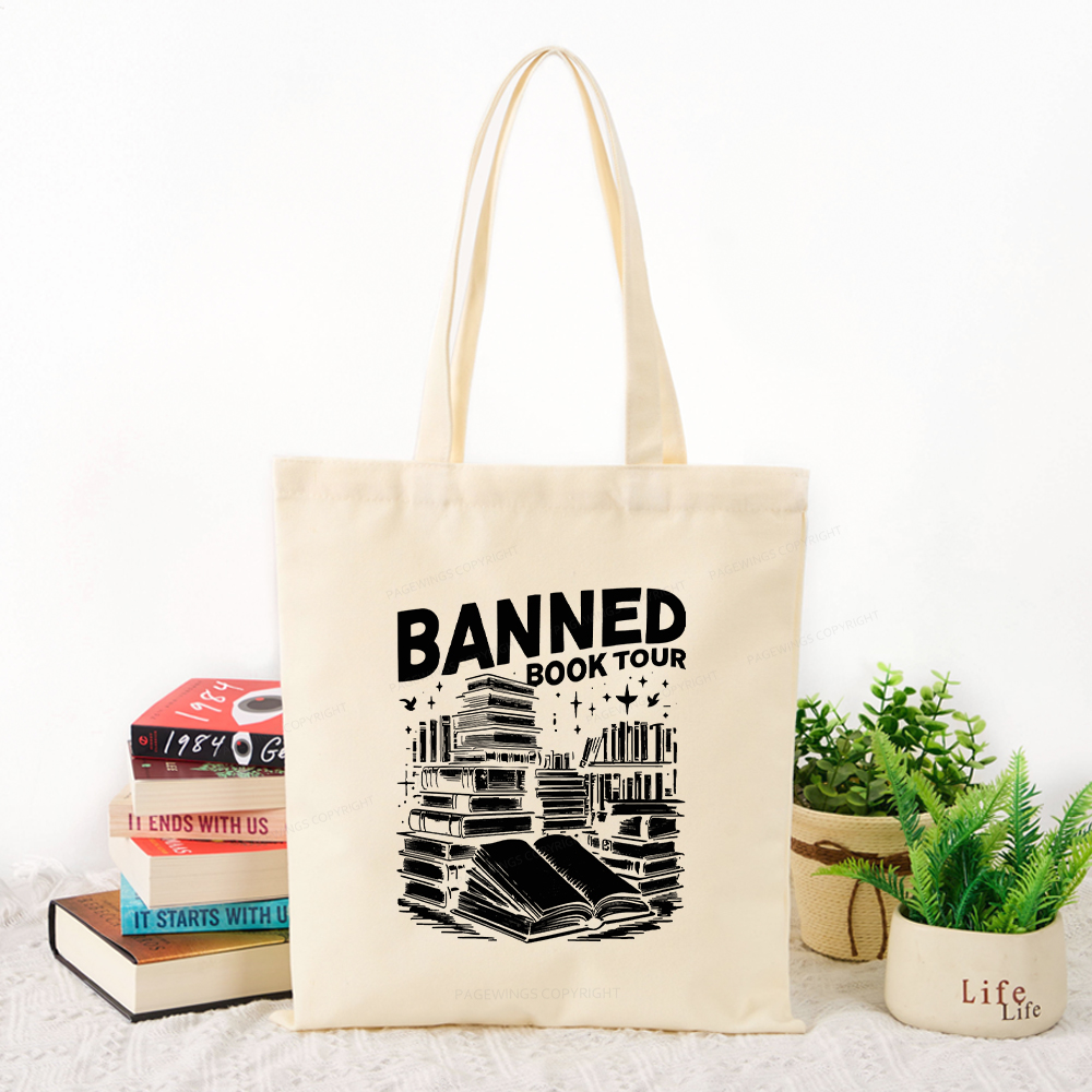 Pagewings Banned Books Tour Tote Bag