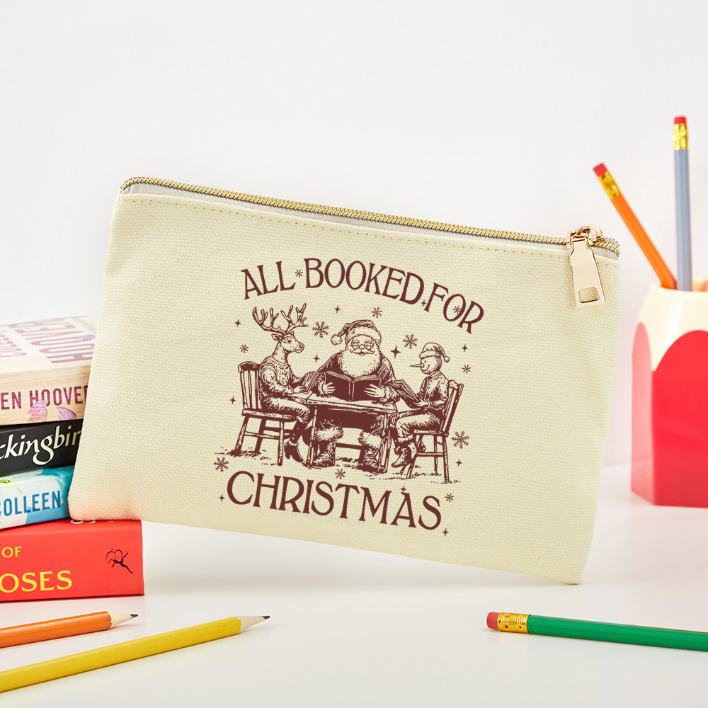 Pagewings Retro All Booked For Christmas Pouch