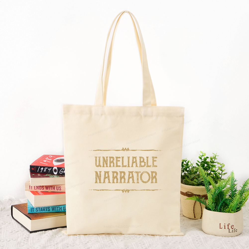 Pagewings Unreliable Narrator Tote Bag