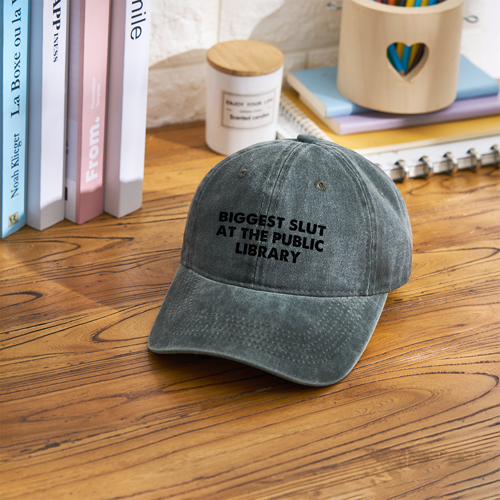 Pagewings Biggest Slut At The Public Library Washed Cap