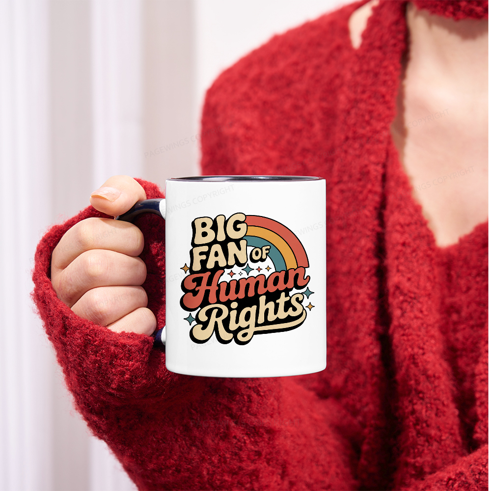 Pagewings Big Fan of Human Rights Mug