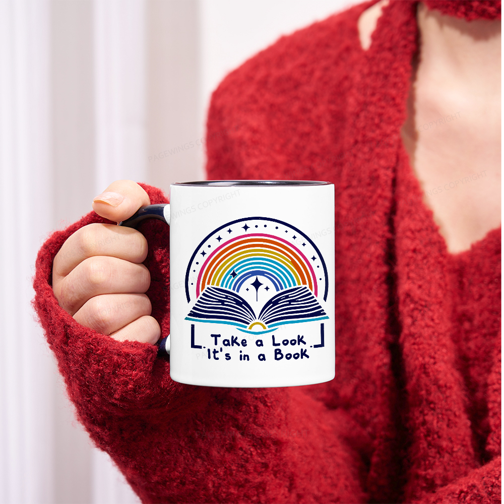 Pagewings Take A Look It's In A Book Mug