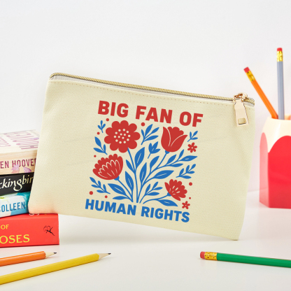 Pagewings Big Fan Of Human Rights Pouch