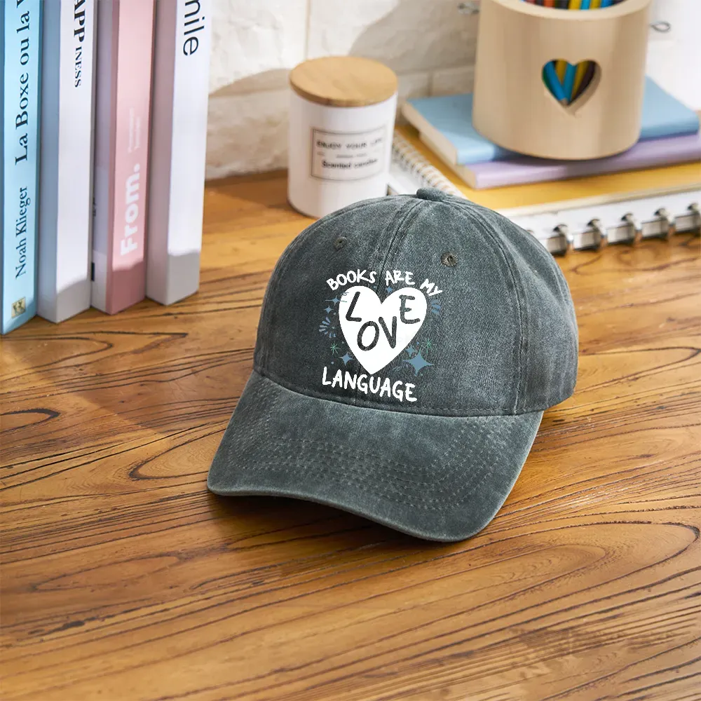 Pagewing Books Are My Love Language Washed Cap