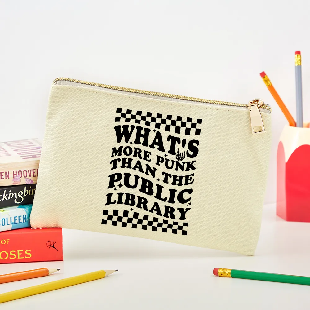 Pagewings punk the public library Pouch
