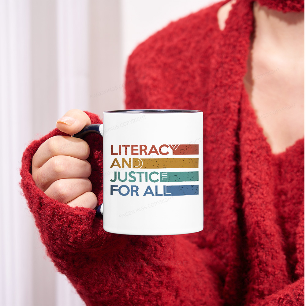 Pagewing Literacy and Justice For All Mug