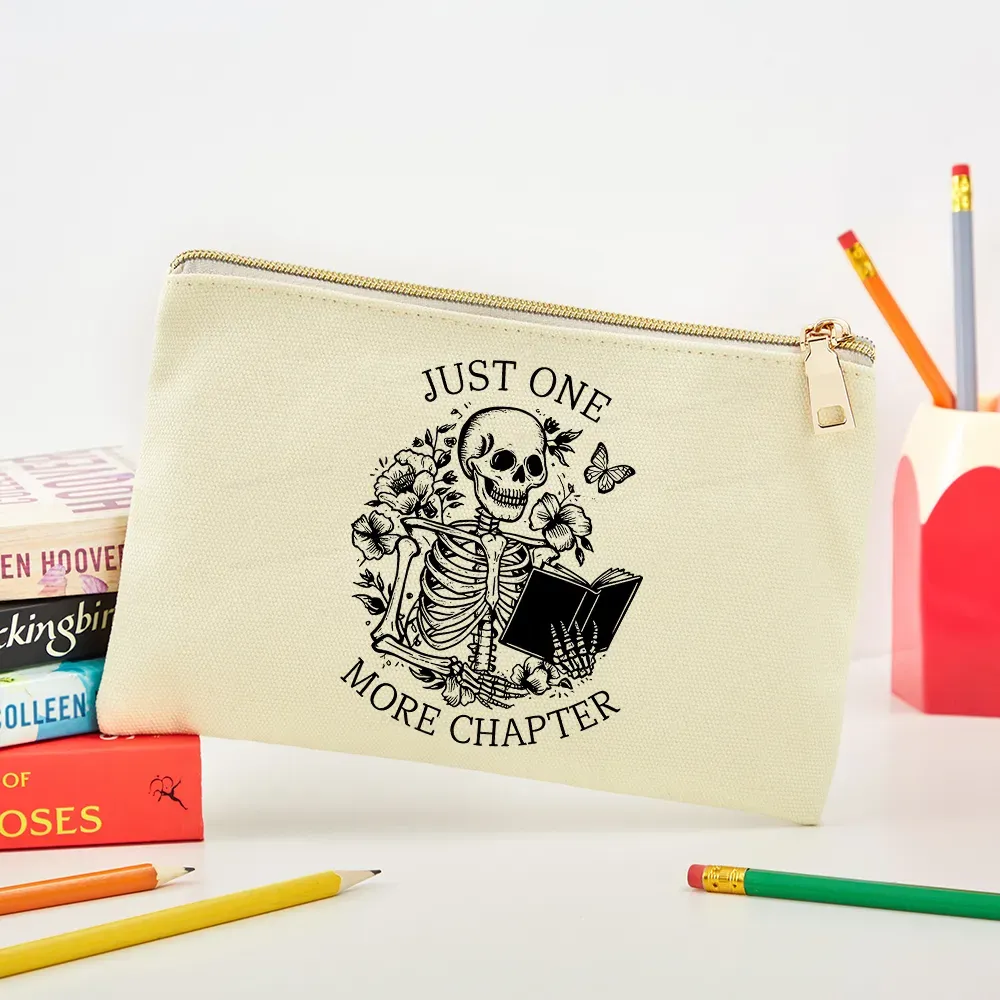Pagewing One More Chapter Skeleton Unisex Pouch