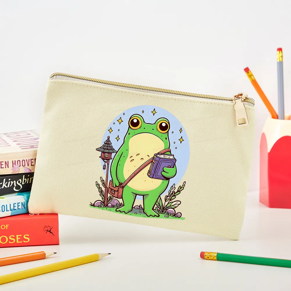 Pagewings Frog Reading Book Pouch
