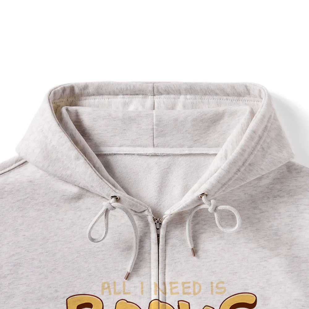 Pagewings All I Need Is Books And Cats Unisex Fleece Zip Up Hoodie