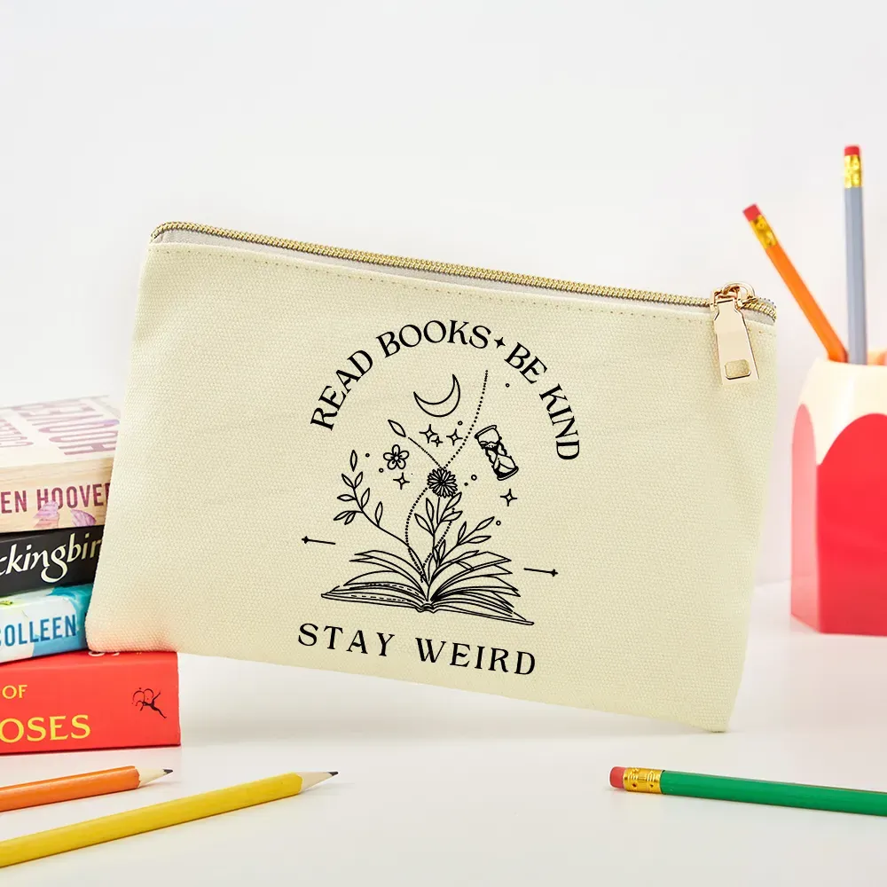 Pagewings Comfort Colors Read Books Be Kind Stay Weird Pouch