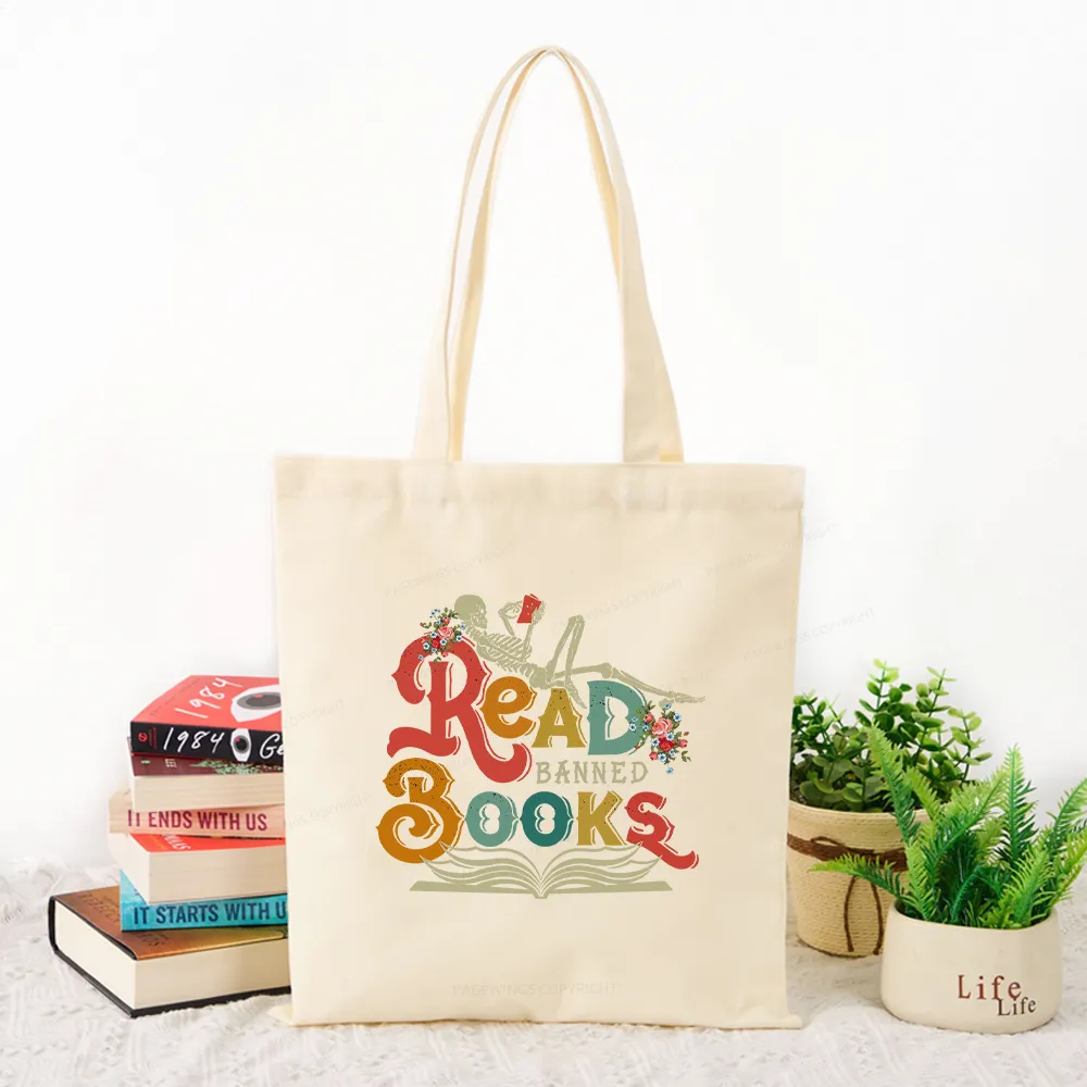 Pagewings Read Banned Books Tote Bag