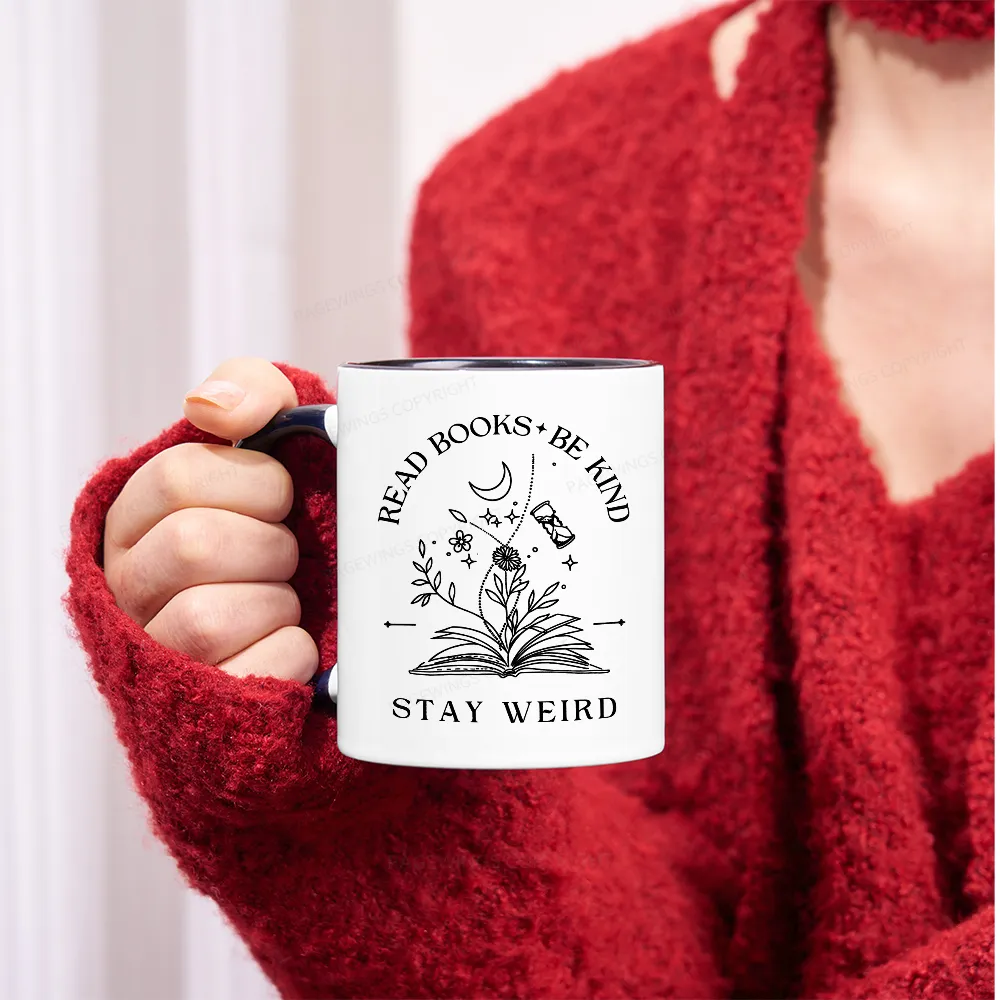 Pagewings Comfort Colors Read Books Be Kind Stay Weird Mug