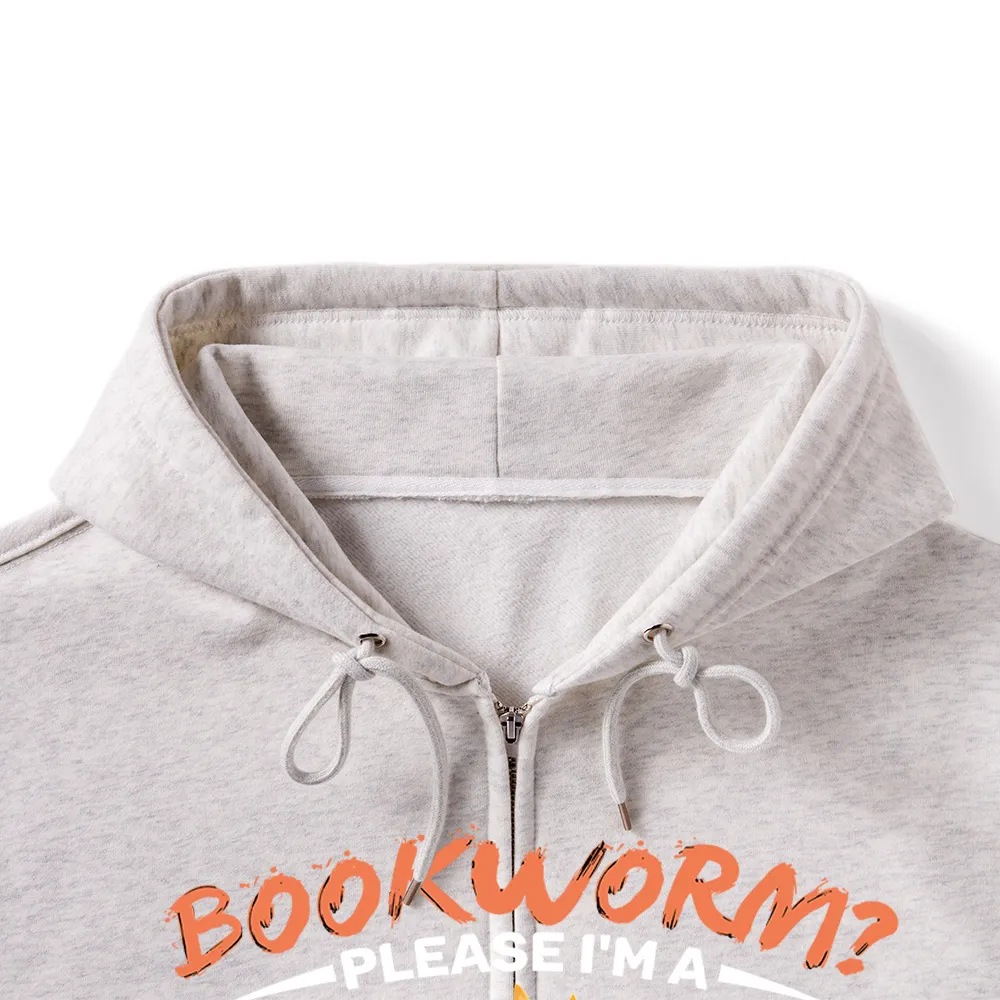 Pagewings Book Dragon Unisex Fleece Zip Up Hoodie