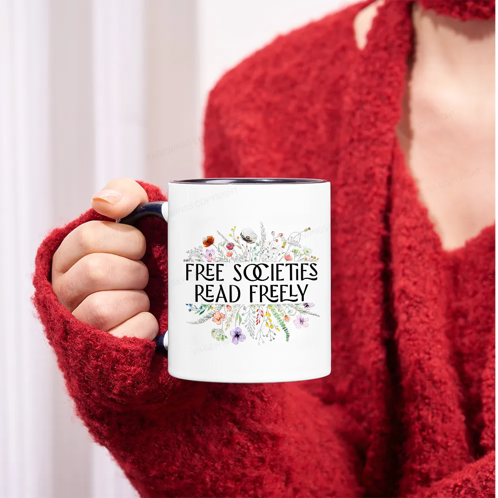 Pagewings Free Societies Read Freely Mug