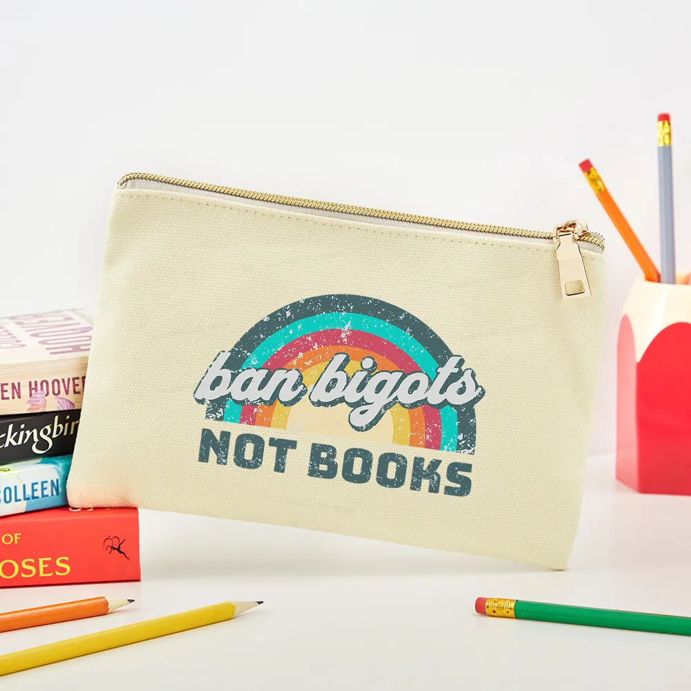 Pagewings Ban Bigots Not Books Pouch