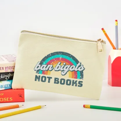 Pagewings Ban Bigots Not Books Pouch