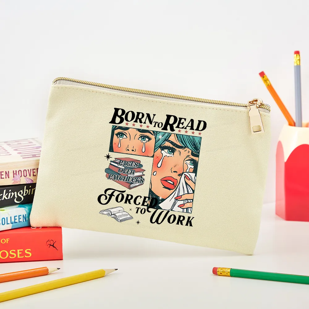 Pagewings Born To Read Bookish Pouch