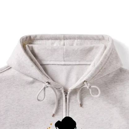 Pagewings Girl Reading Unisex Fleece Zip Up Hoodie
