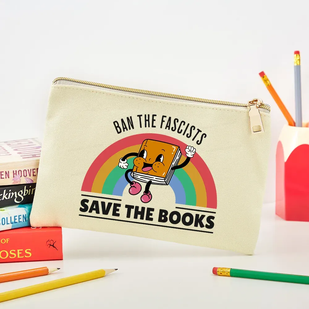 Pagewings Ban The Fascists Save The Books Pouch