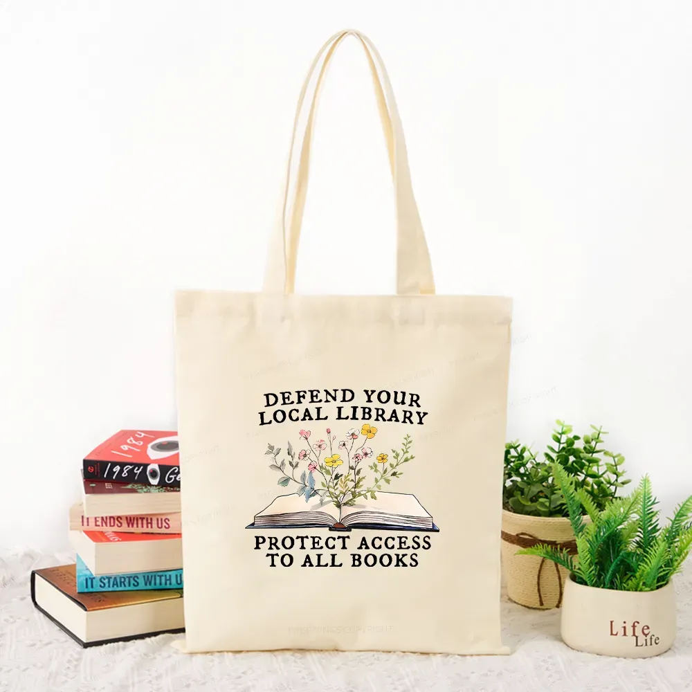 Pagewings Books Save Lives Protect Libraries Tote Bag