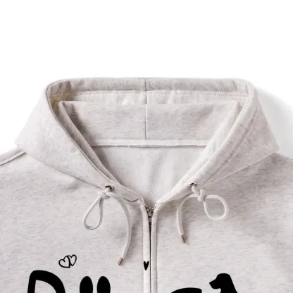 Pagewings Dogs Books And Coffee Unisex Fleece Zip Up Hoodie