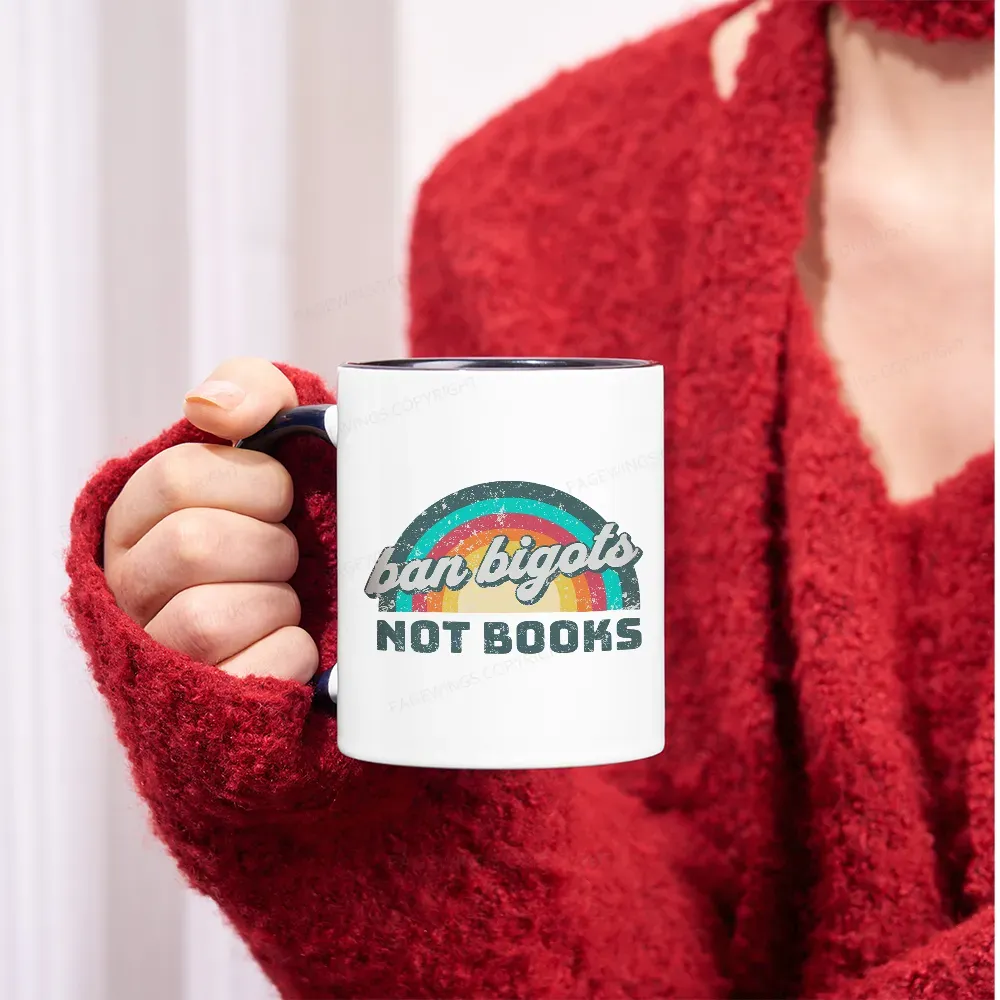 Pagewings Ban Bigots Not Books Mug