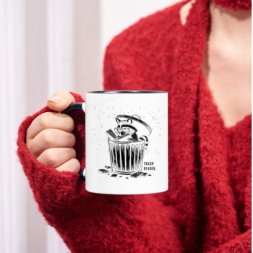 Pagewings Trash Reader Raccoon - Book Quote Mug