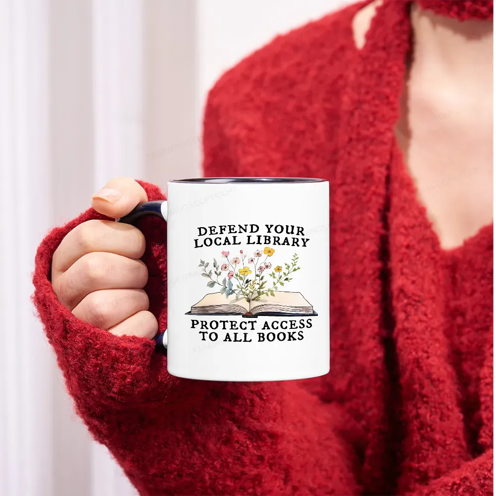 Pagewings Books Save Lives Protect Libraries Mug