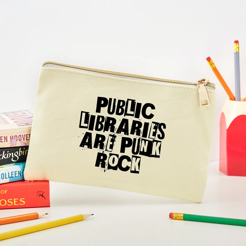Pagewings Public Libraries Are Punk Rock Pouch