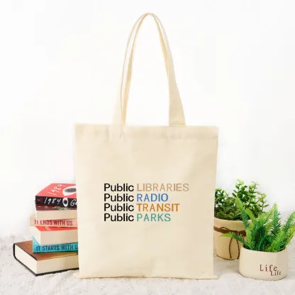 Pagewings Public Libraries Radio Transit Parks Tote Bag